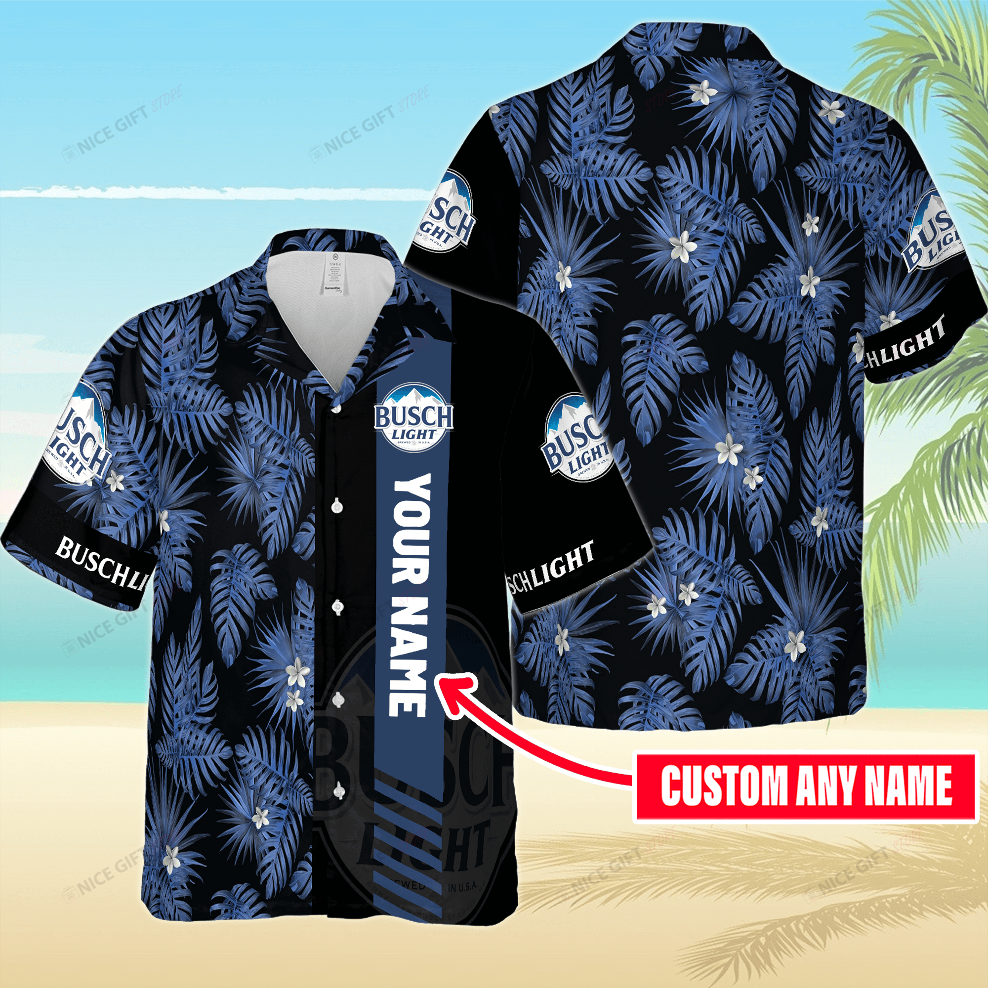 Busch Light Custom Name Hawaiian Shirt 3Hs-F9J4