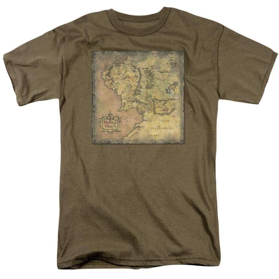 The Lord Of The Rings Middle-Earth Map Men/Women 3D All-Over Print Tshirt