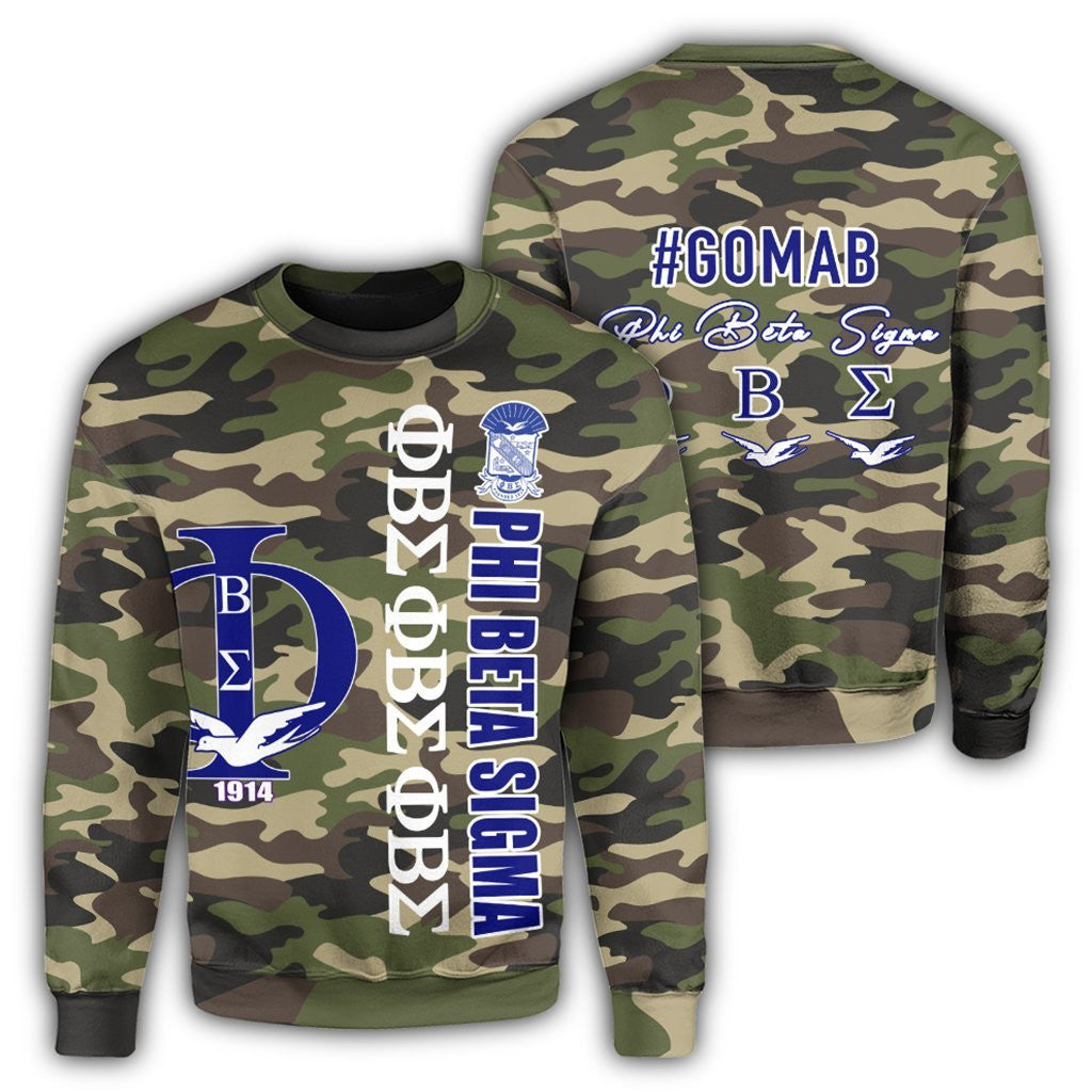 Fraternity Sweatshirt – Phi Beta Sigma Camouflage Style Sweatshirt