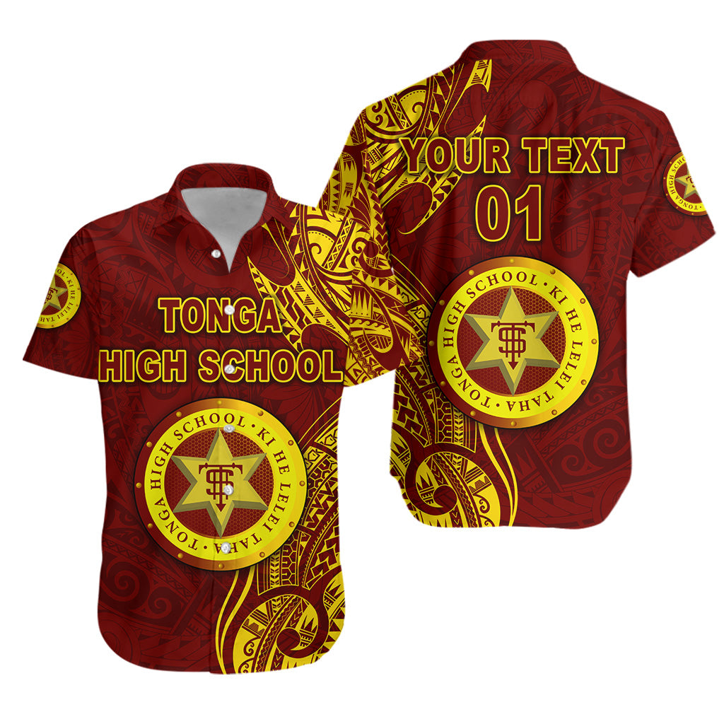 (Custom Personalised) Tonga High School Hawaiian Shirt Simple Vibes – Maroon, Custom Text And Number Lt8