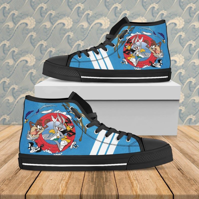 Looney Tunes High Top Bunny Custom Custom Gift Shoes Running Shoes Black High Top Shoes