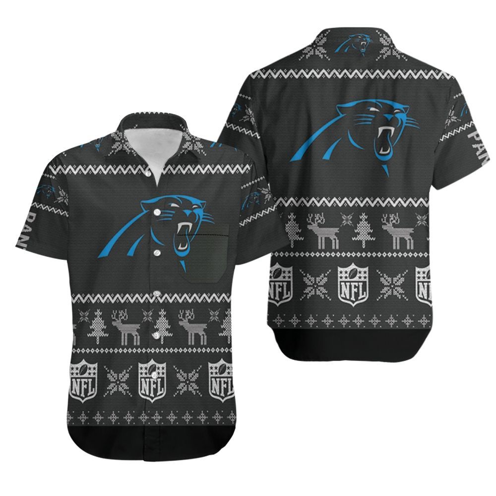 Carolina Panthers Ugly Sweatshirt Christmas Hawaii Shirt Ha10298