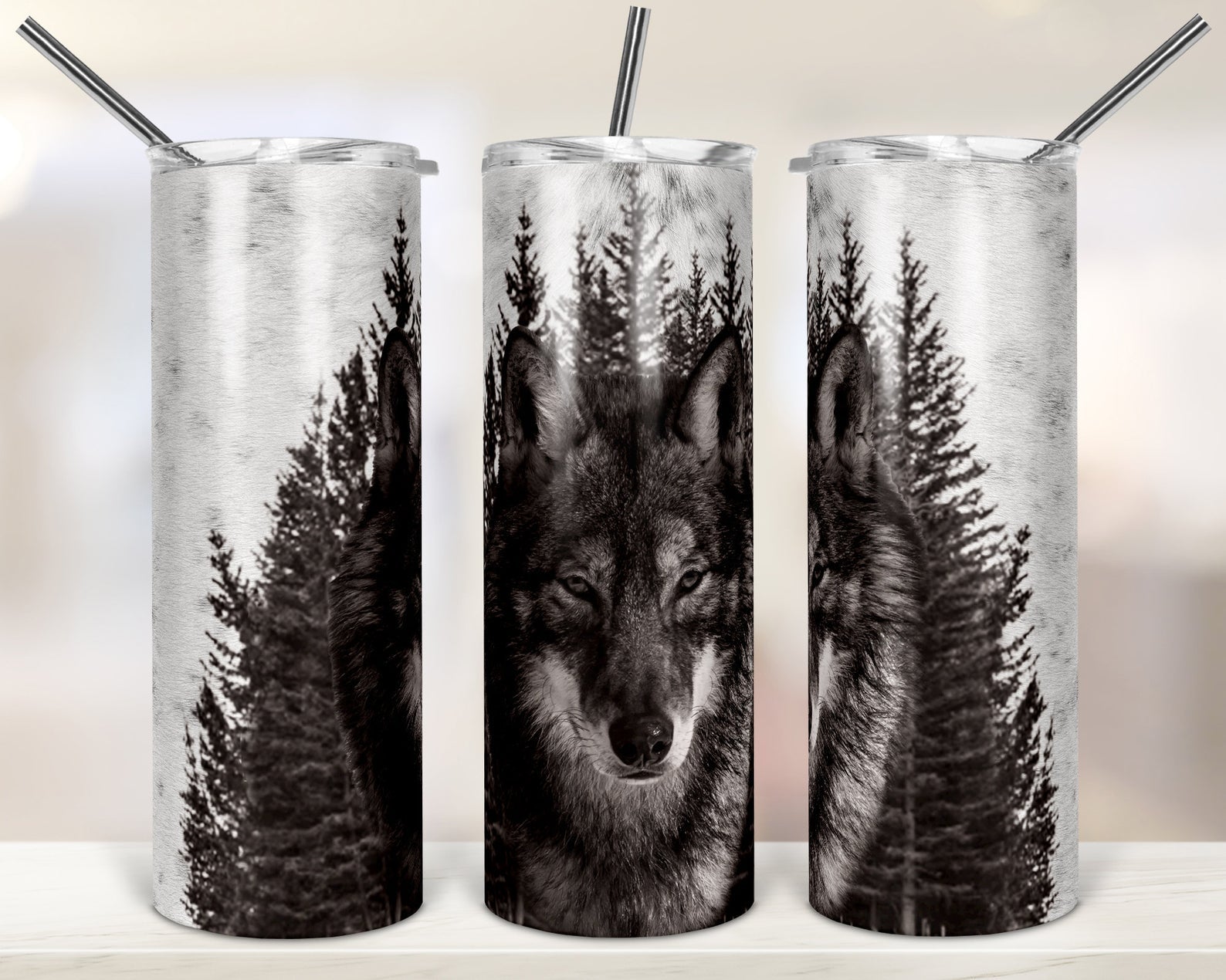 Wolf Tumbler 20Oz Skinny Tumbler