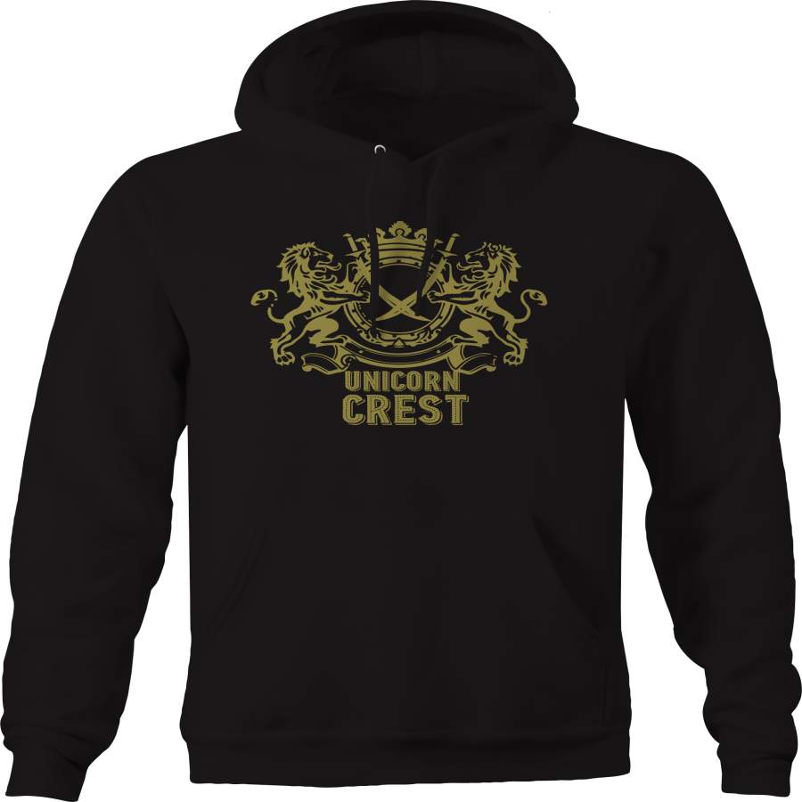 Unicorn Crest Crossed Swords Lions Hoodie