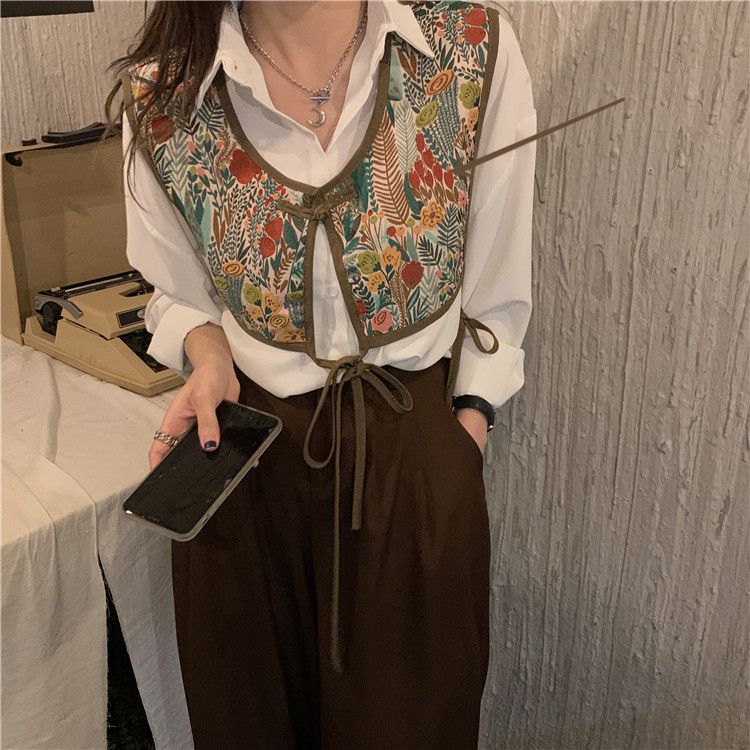 Cropped Vests Women Vintage Chic Korean Style Minority Streetwear Casual Sleeveless Clothes Loose Personality Retro New Outwear alx