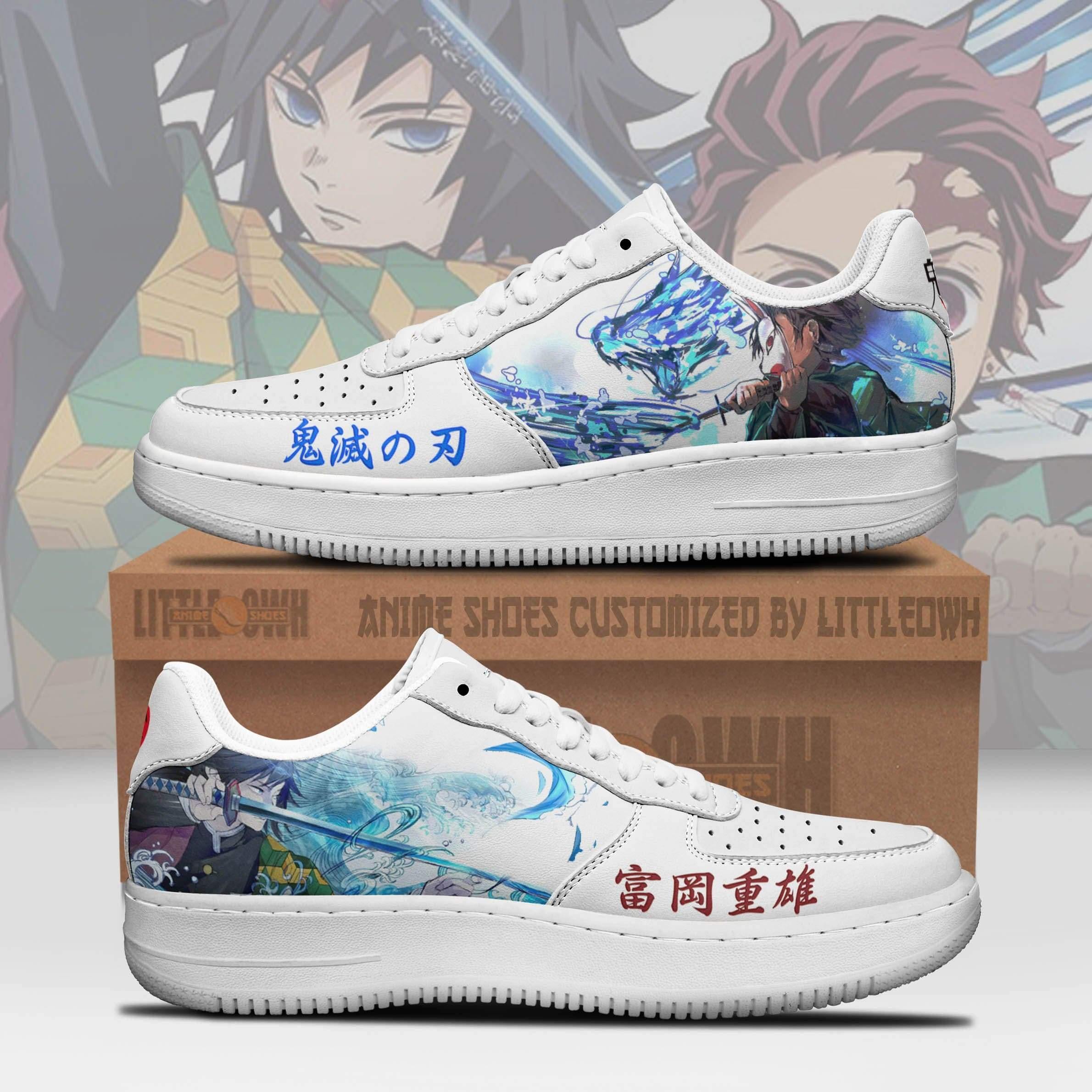 Giyu X Tanjiro Air Sneakers Custom Demon Slayer Anime Shoes