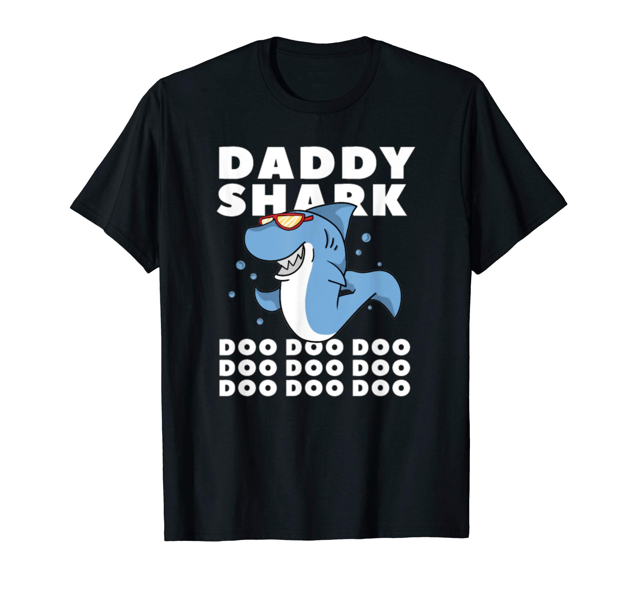 Dad Shark Daddy Papa Fathers Day Gift Idea T-Shirt