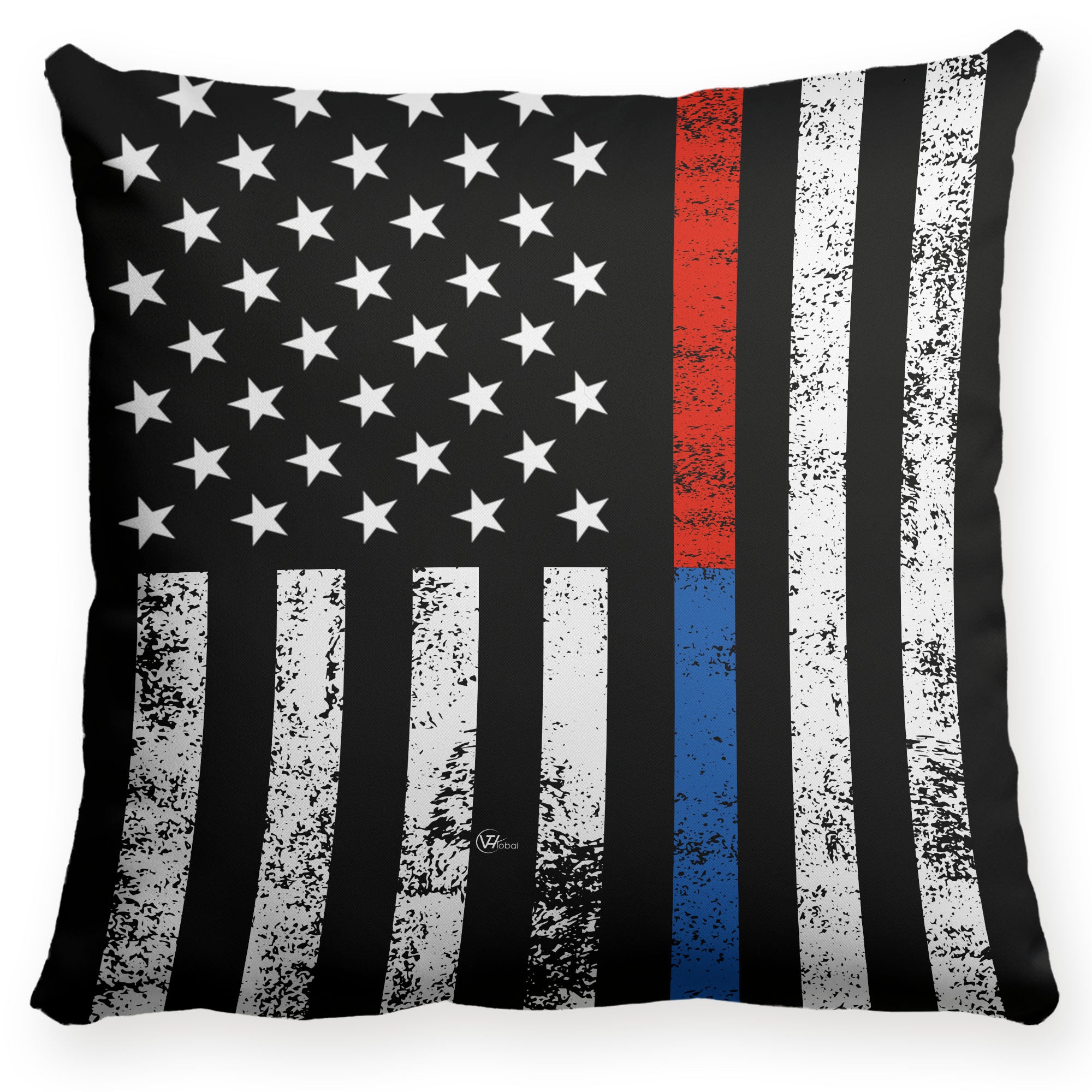 Thin Blue And Red Line Lives Matter American Flag Throw Pillow Home Decor