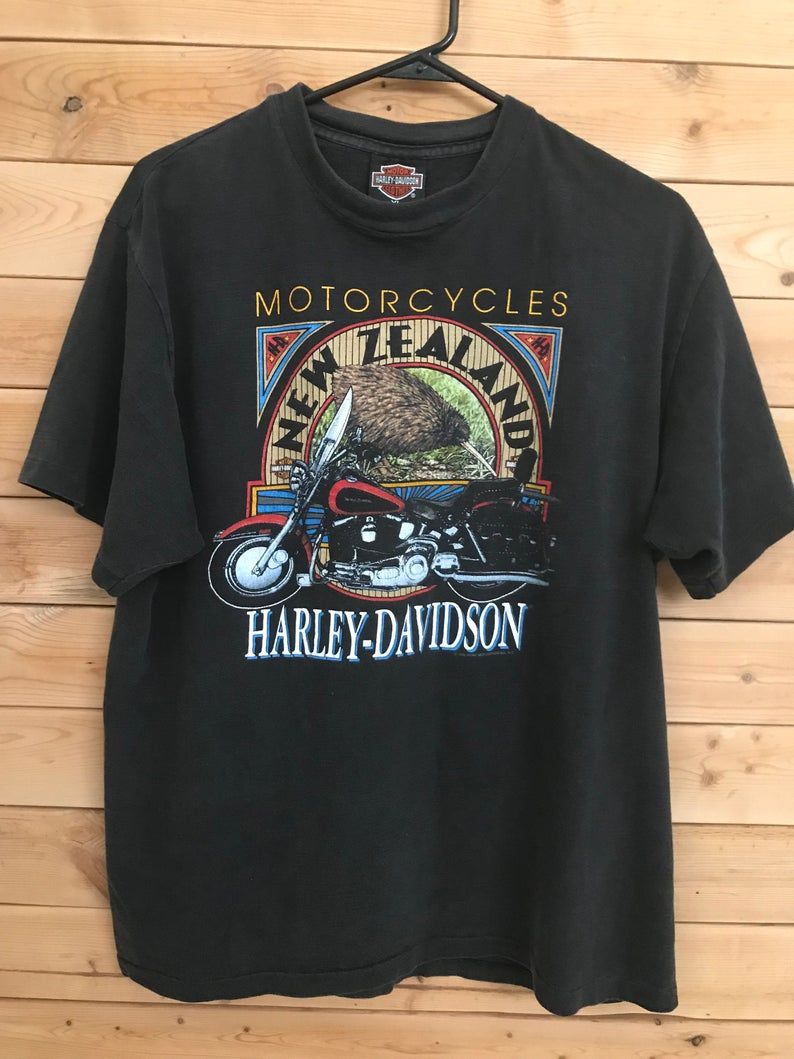 Vintage Harley Davidson Shirt Vintage Wellington New Zealand Shirt ...