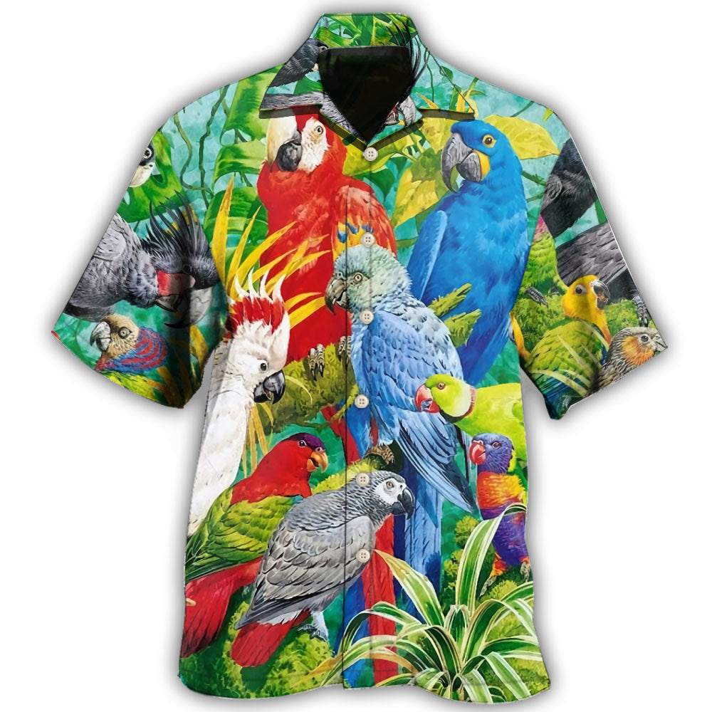 Parrots Tropical Summer Style Hawaii Shirt Ha40377