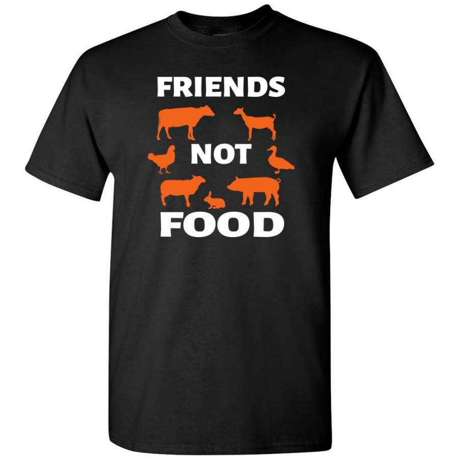 Vegan Vegetarian Shirt Animal Is Friends Not Food T-Shirt