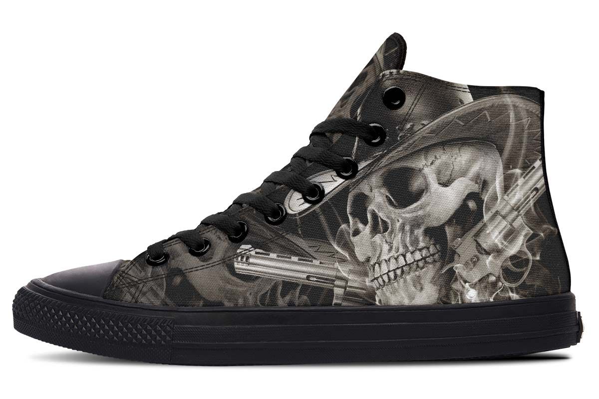 Cowboy Skull High Top Vans Shoes – Skull Art Prints