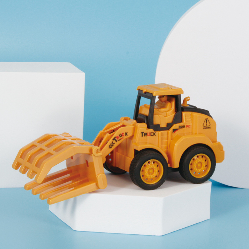 6PCS Engineering Vehicle Toys Press Sliding Simulation Excavator Bulldozer Doll Children Model Educational Toy Kids Puzzle Gifts alx