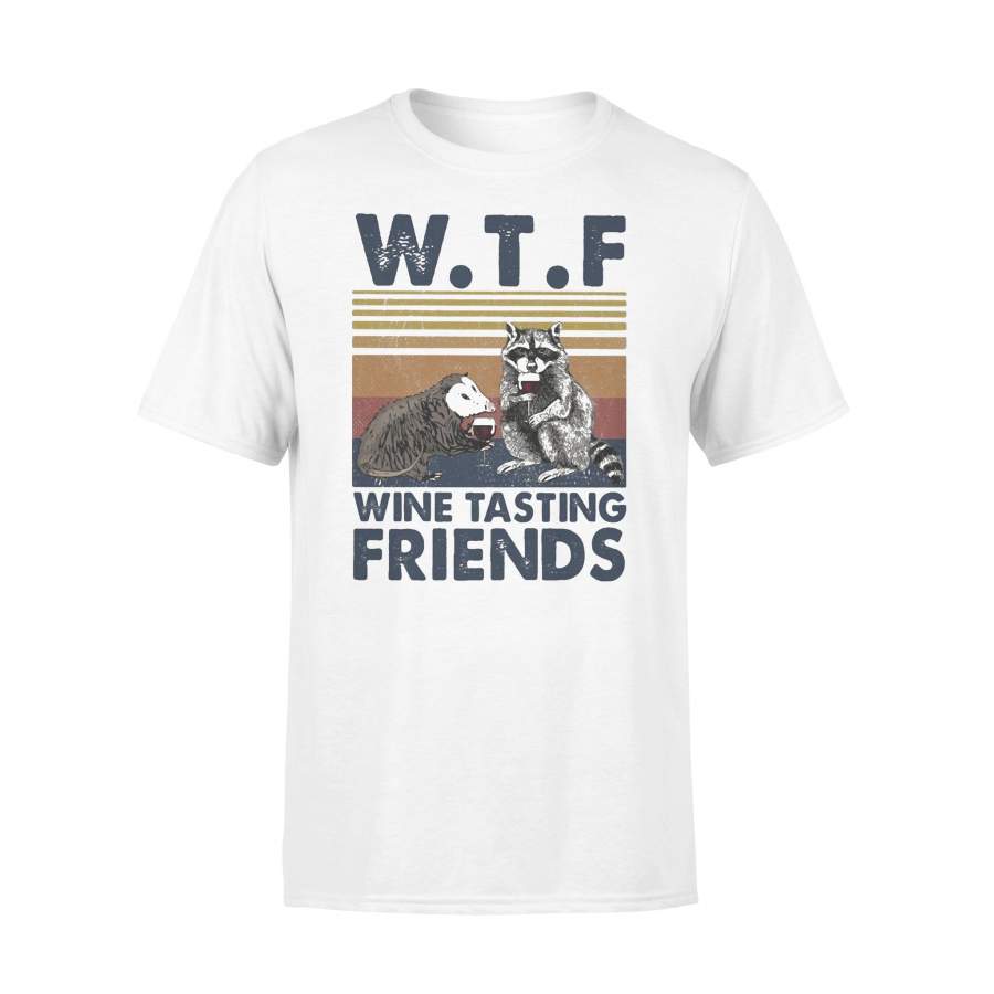 Trash Animal Wtf Wine Tasting Friends Vintage T-shirt