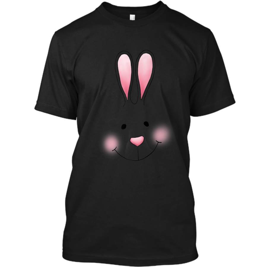 Bunny Face Cute Easter T-Shirt Custom Ultra Cotton