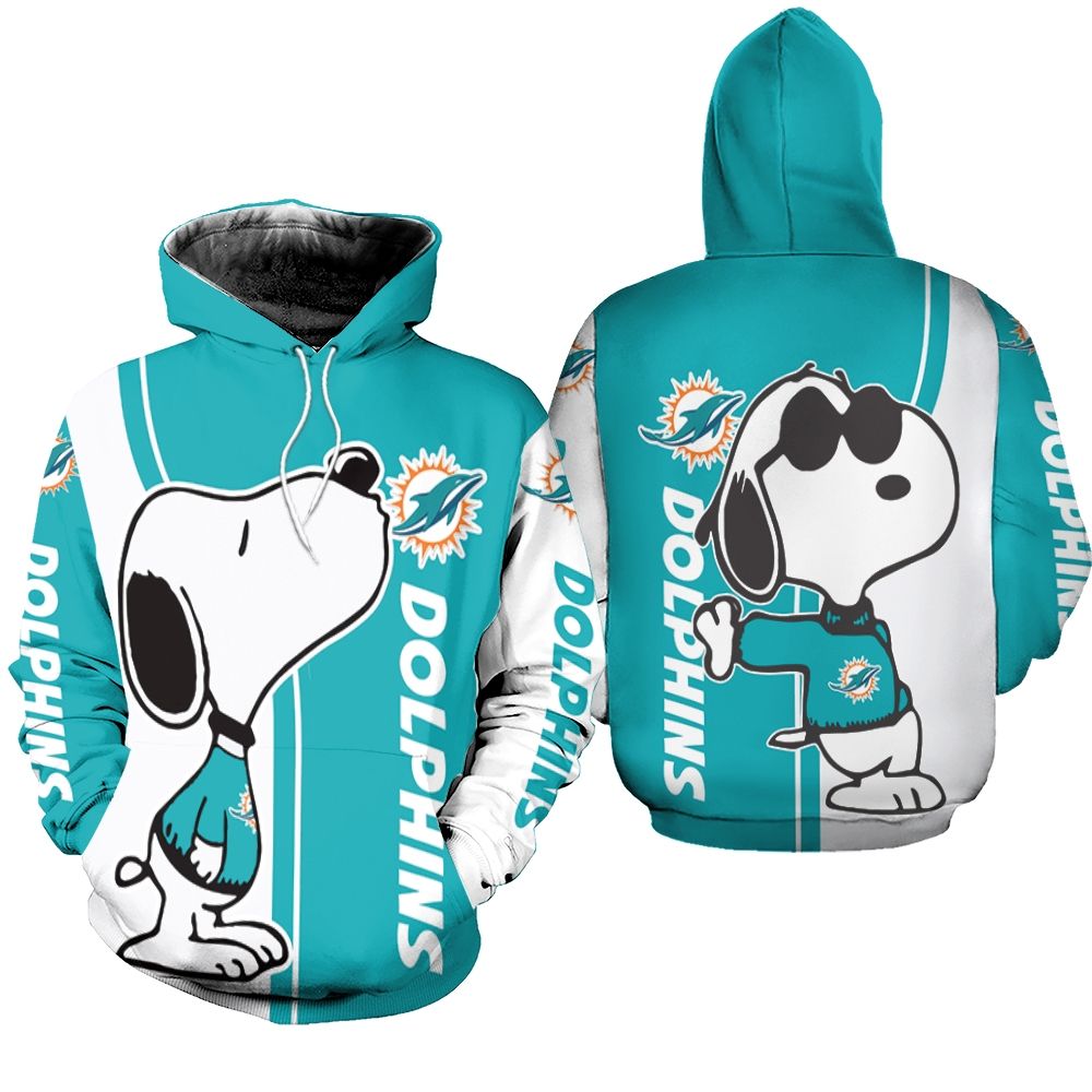 Dolphins Snoopy Lover 3D Printed Hoodie