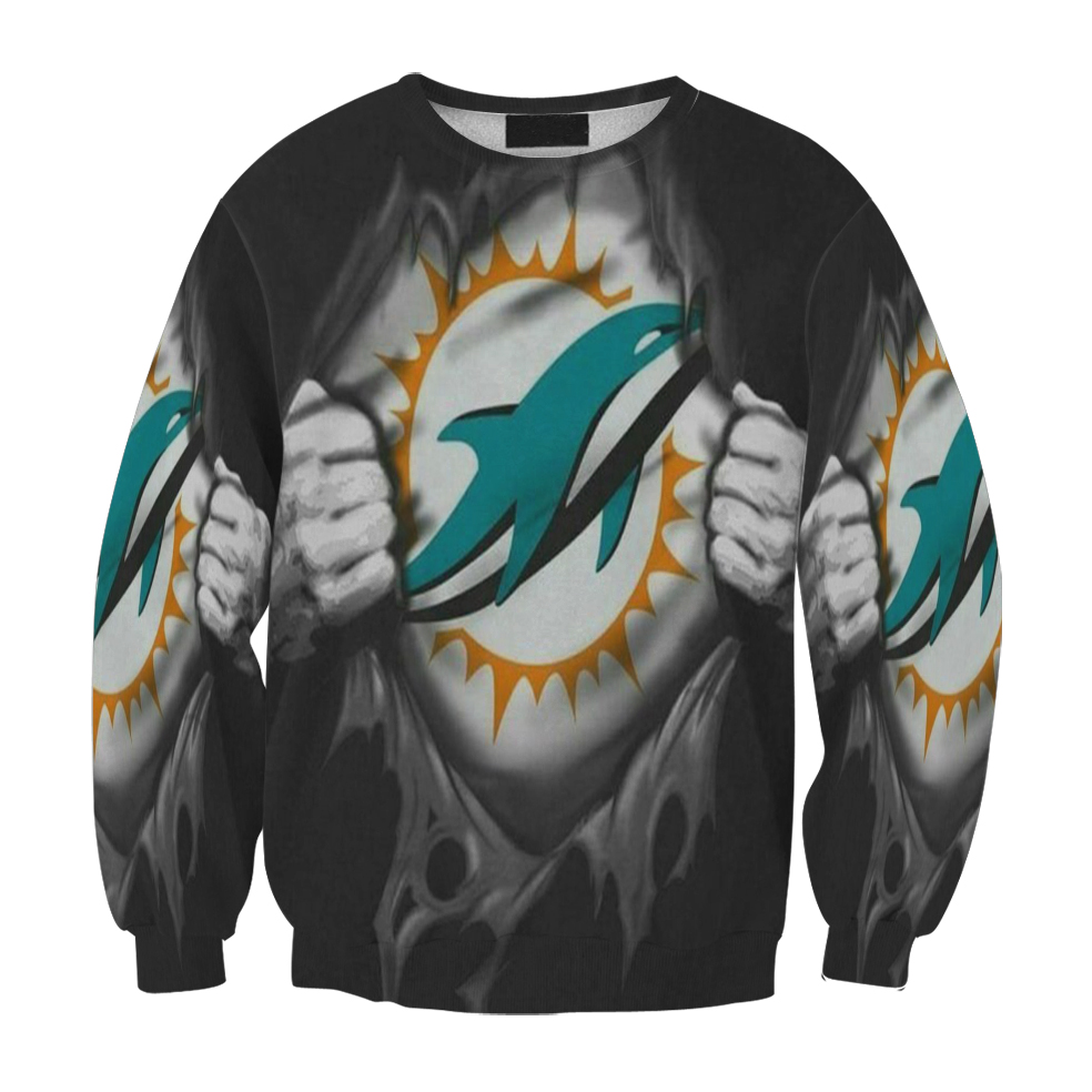 Miami Dolphins Art 5 Gift For Fan 3D Full Printing Sweatshirt