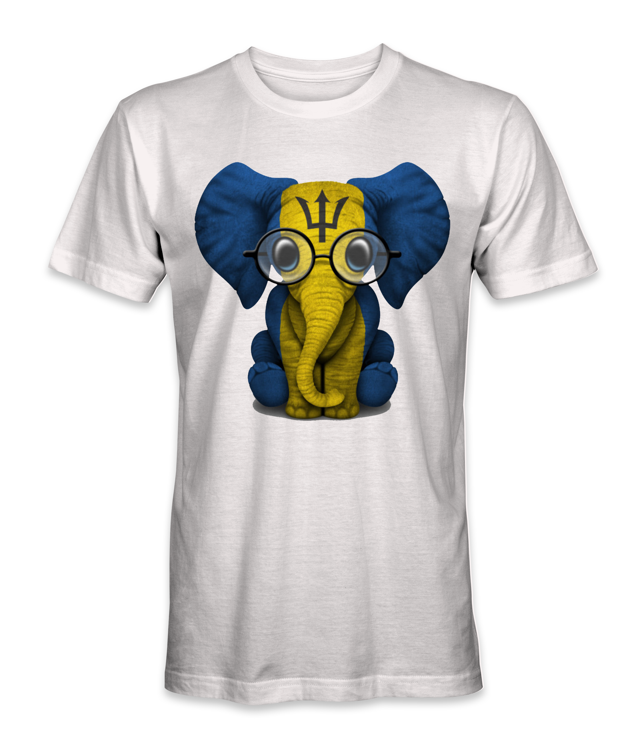 Barbados Country Flag On An Elephant T-Shirt