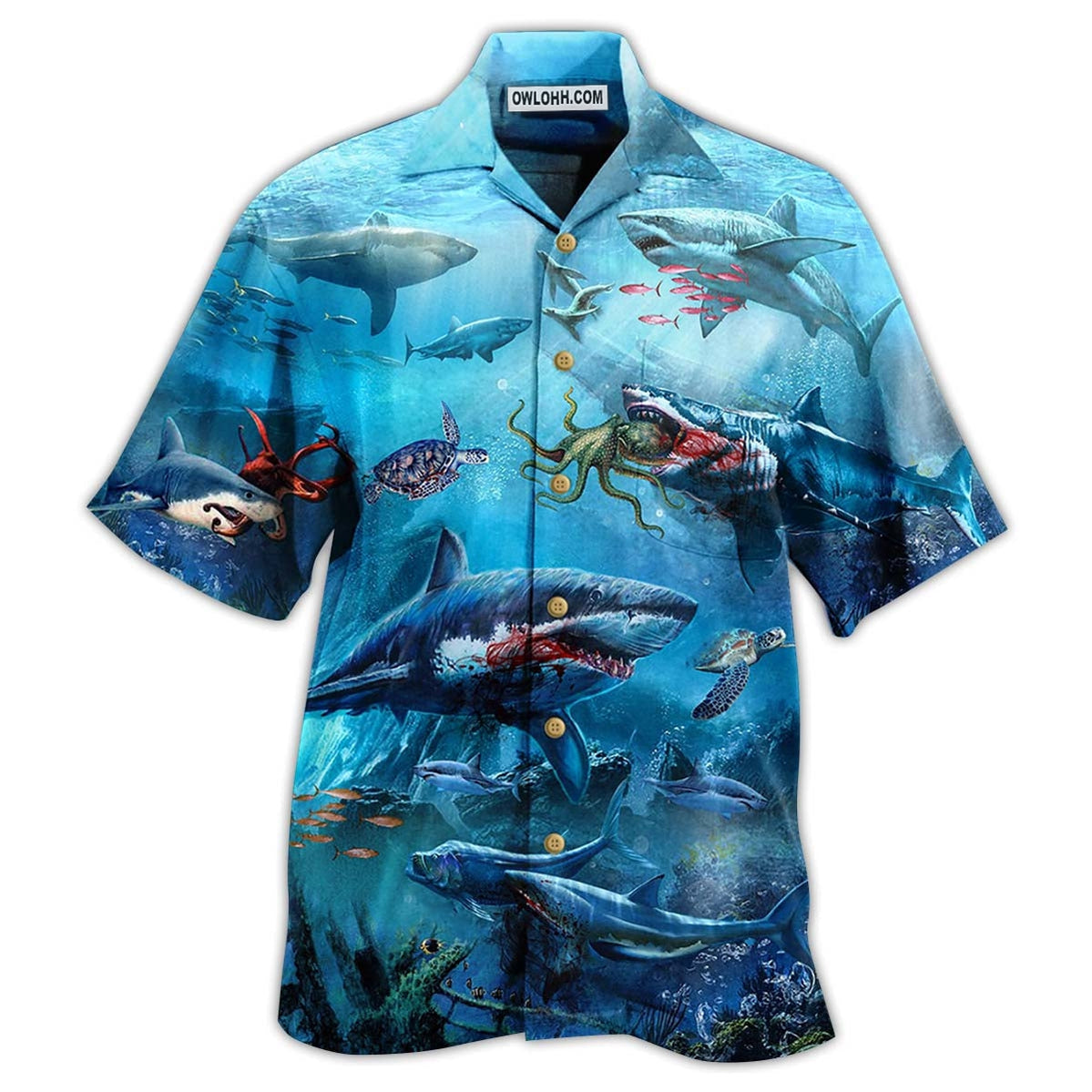 Shark Assassin Style Hawaii Shirt Ha7646