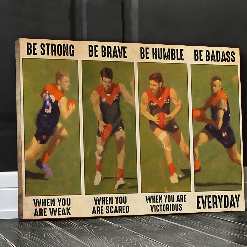 Rugby Be Badass Canvas Poster Wall Art, Poster Print, Canvas Print Wall Decor