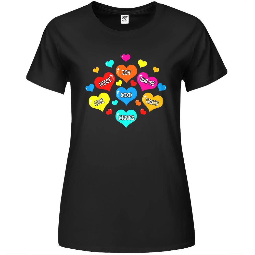 Valentine’S Day Heart Candy Boys Girls Premium Womens T Shirts