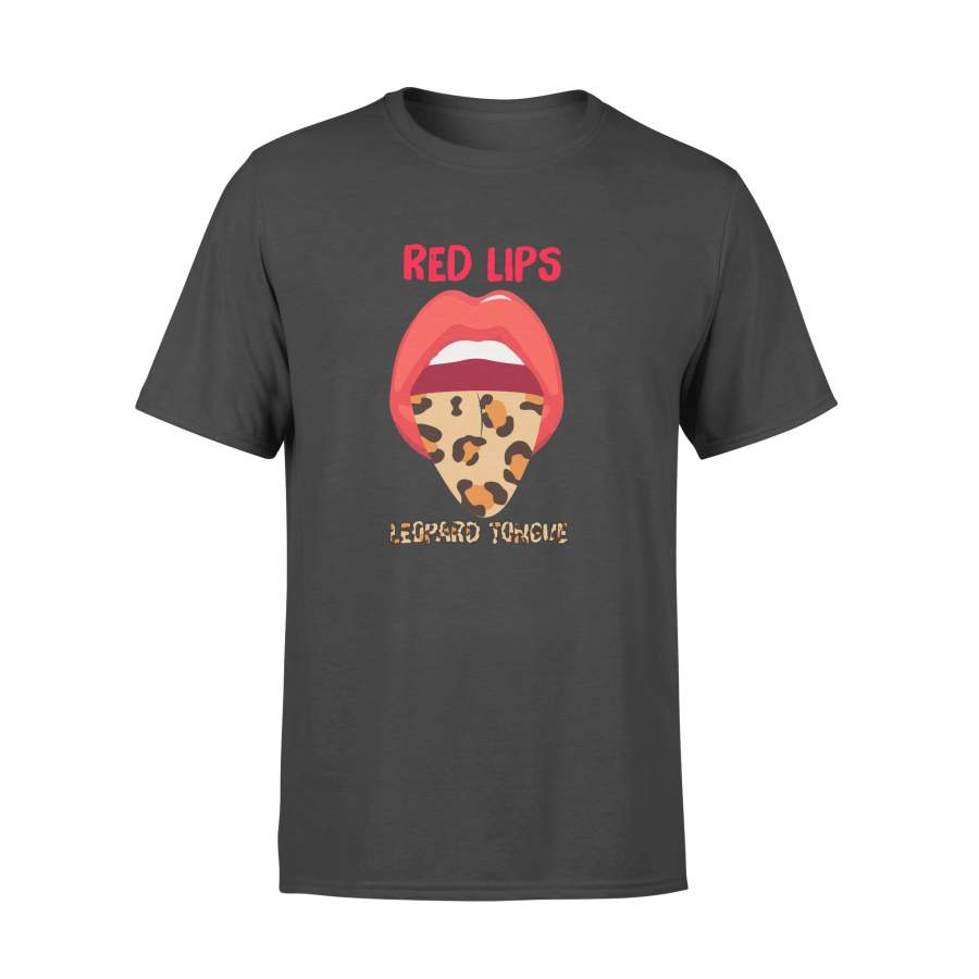 Red Lips Leopard Tongue Trendy Animal Ultra Cotton T-Shirt