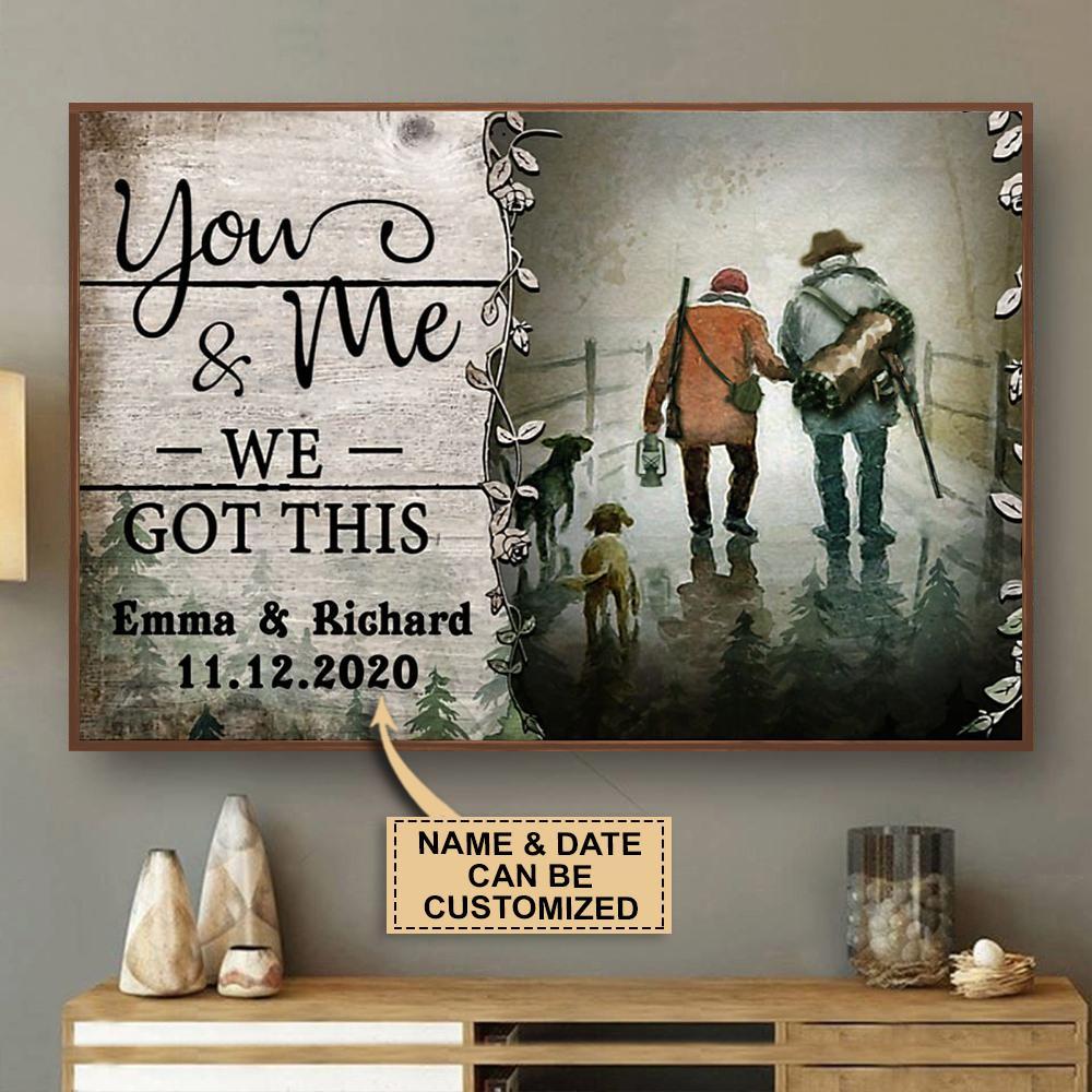 Aeticon Gifts Personalized Hunting You And Me We Got This Canvas Mom Dad Gift Home Decor