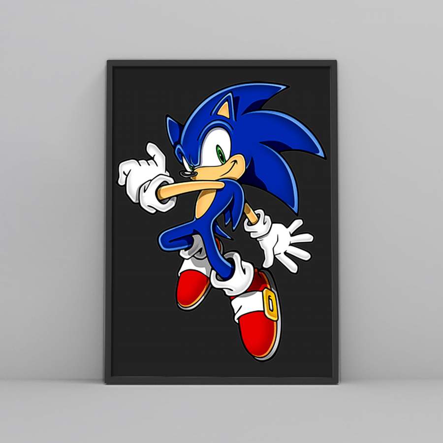 Sonic Hedgehog Saltando Poster - Poster Art Design