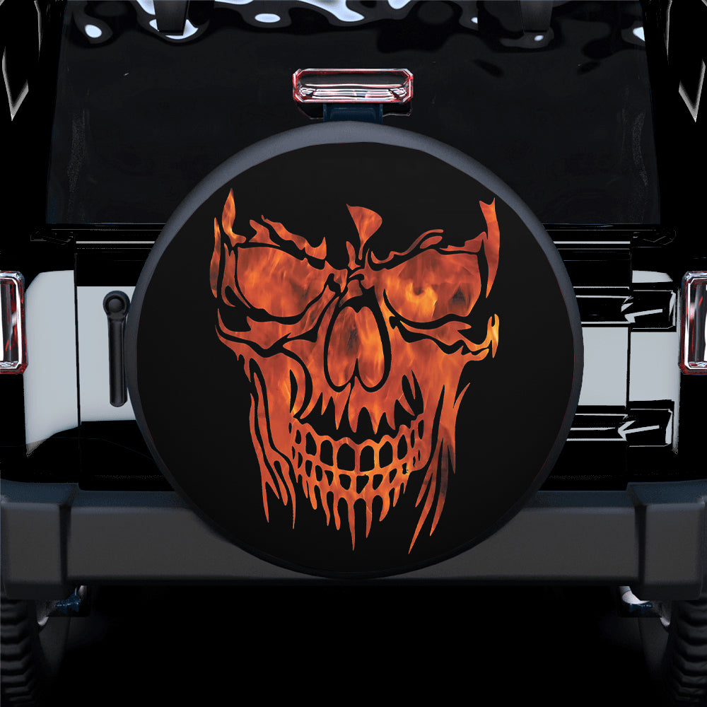 Skull Jeep Car Spare Tire Cover Gift For Campers