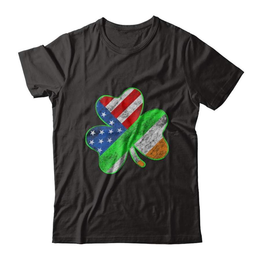 Vintage AMERICAN FLAG Ireland St Patricks Day Shirt