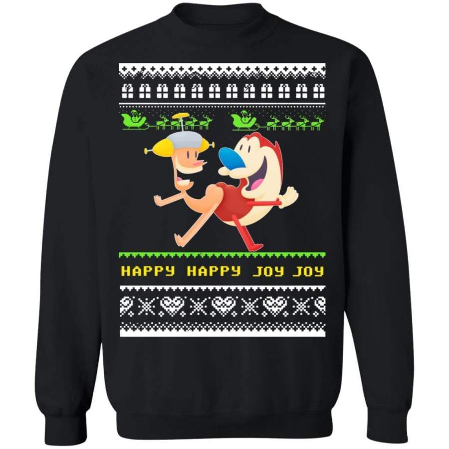 Happy Happy Joy Joy Ugly Christmas Sweater, hoodie, t-shirt, long sleeve
