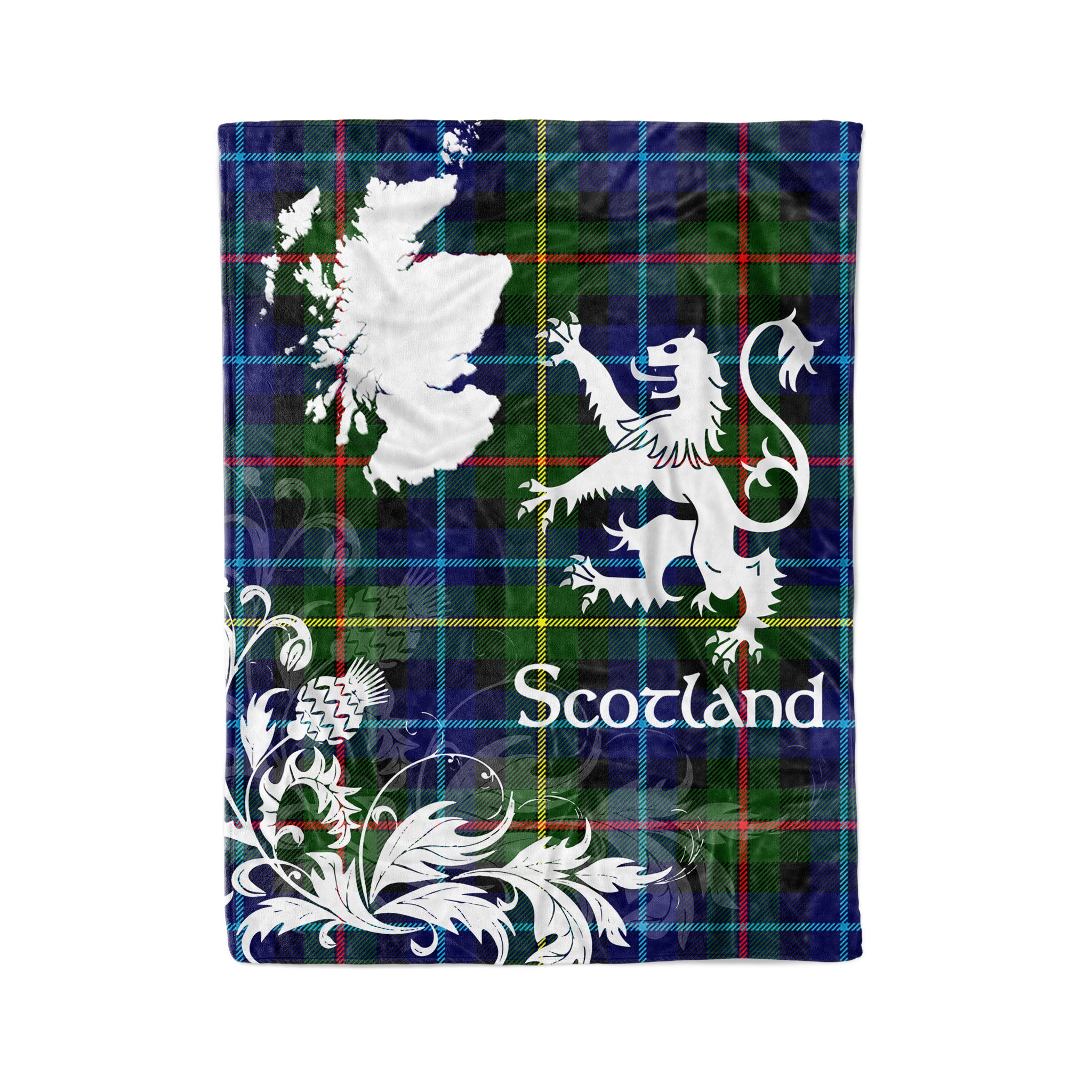 Tartan Plaid Fleece Blanket Tartan Blanket Thistle And Lion Scottish Clan Smith Modern Plaid Blanket