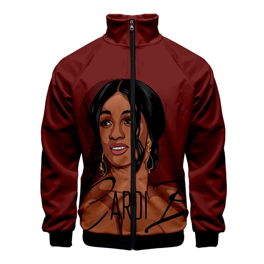 3D Cardi B Zipper Fashion Hoodie Jacket