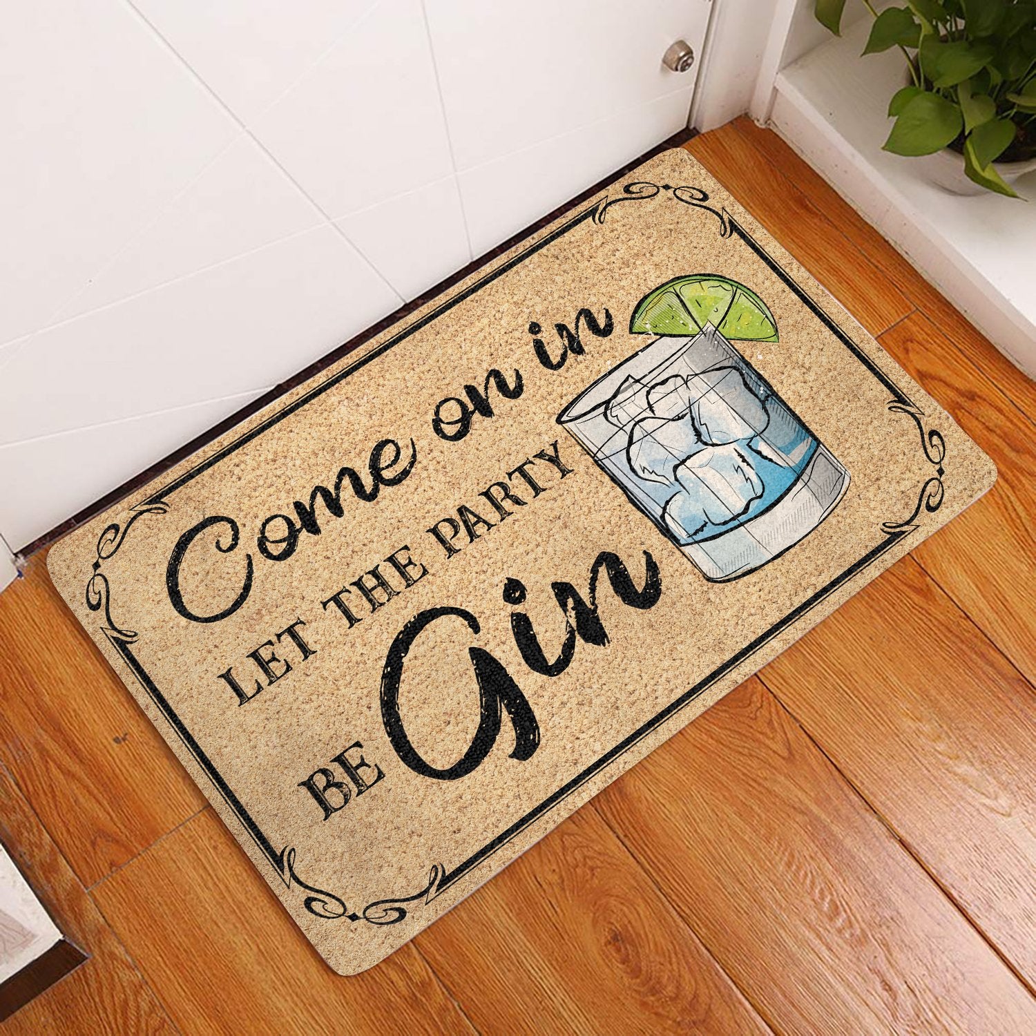 Come On In Let The Party Begin Coir Pattern All Over Printing Doormat Pre2037