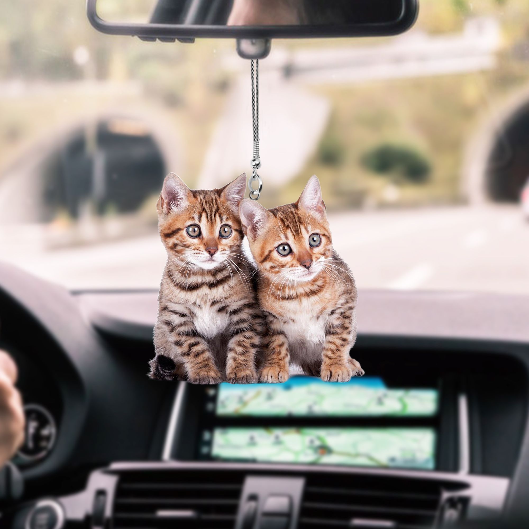 Cat Couple Kitten Car Hanging Ornament