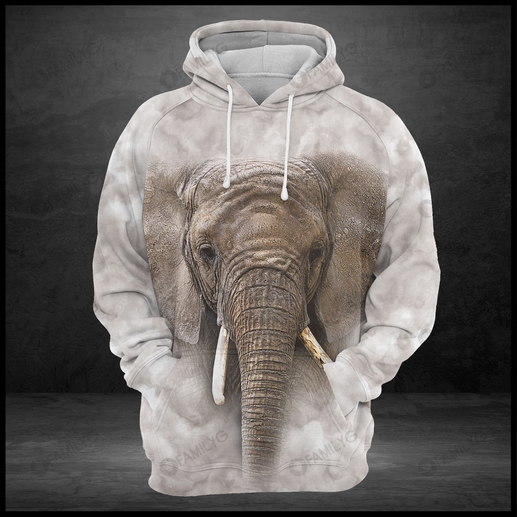 Awesome Elephant G5814 – All Over Print Unisex Hoodie