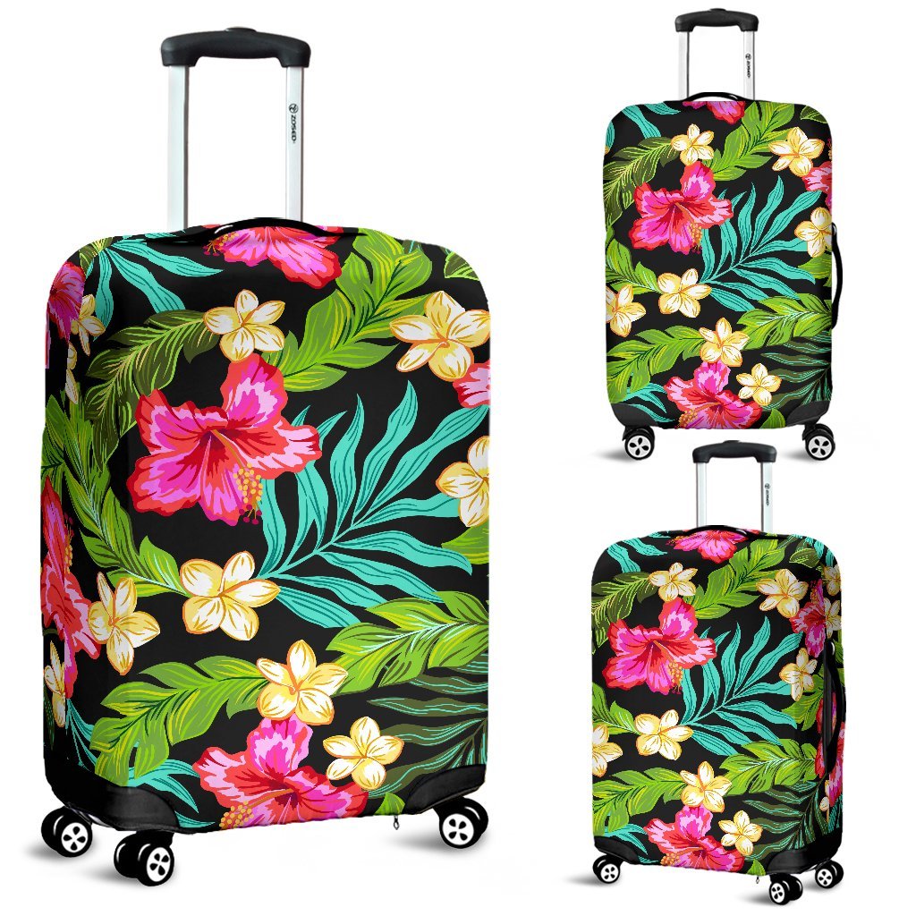 Hibiscus Colorful Hawaii Flower Luggage Cover Protector Ha11415