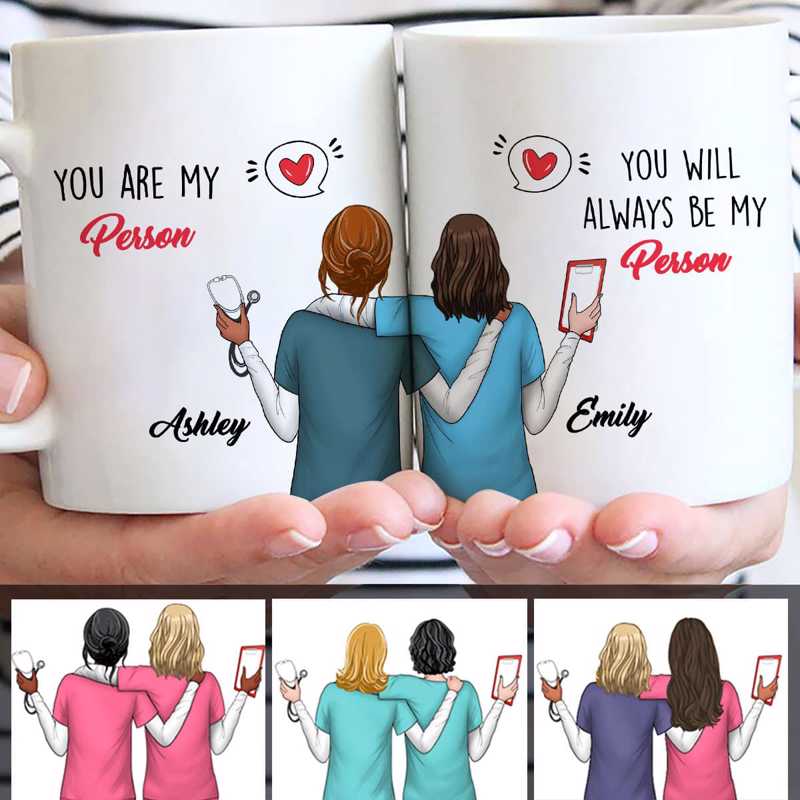 You Are My Person Nurse Friends Personalized AOP Mug (Sold Individually)