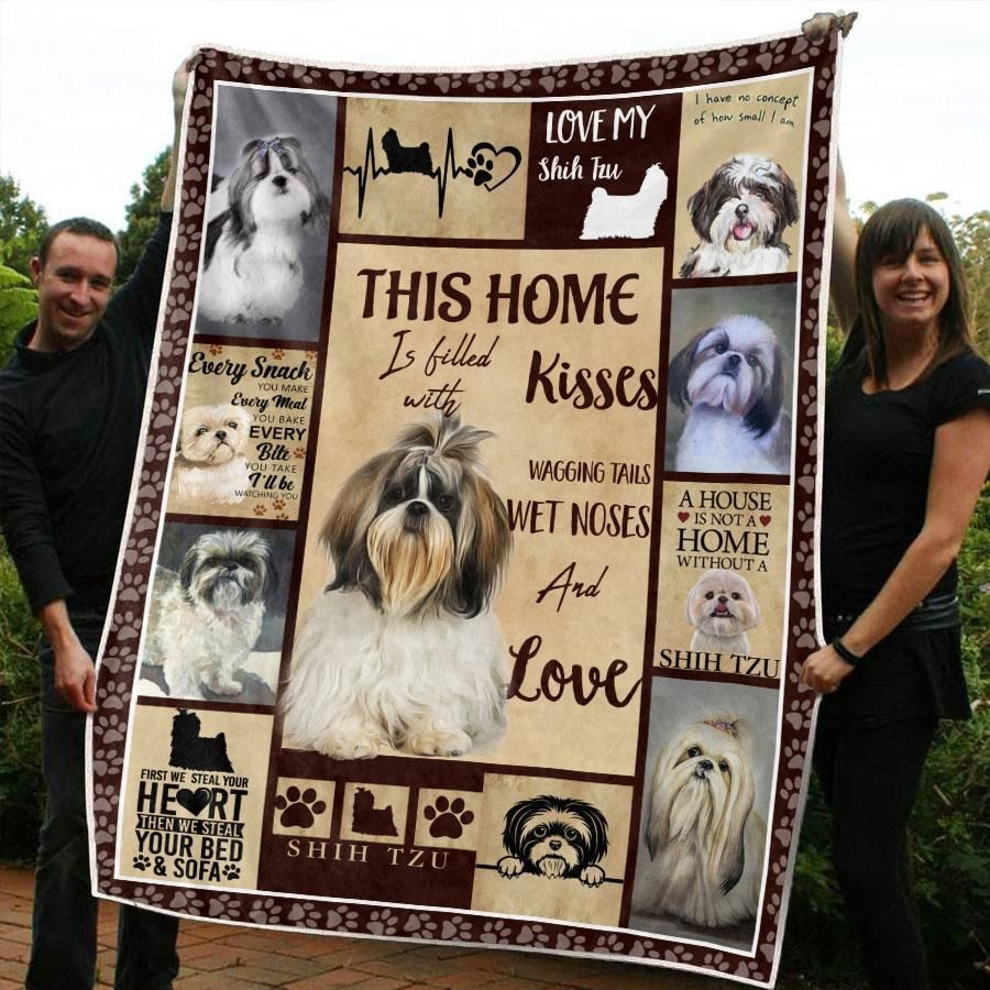 Shih Tzu Blanket, Christmas Gift, Dog Lover Blanket