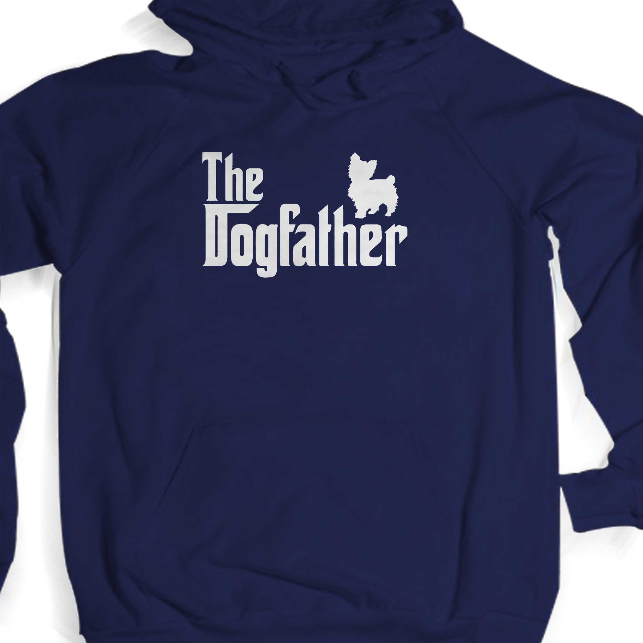 The Dogfather Yorkie Dog Logo Unisex Hoodie