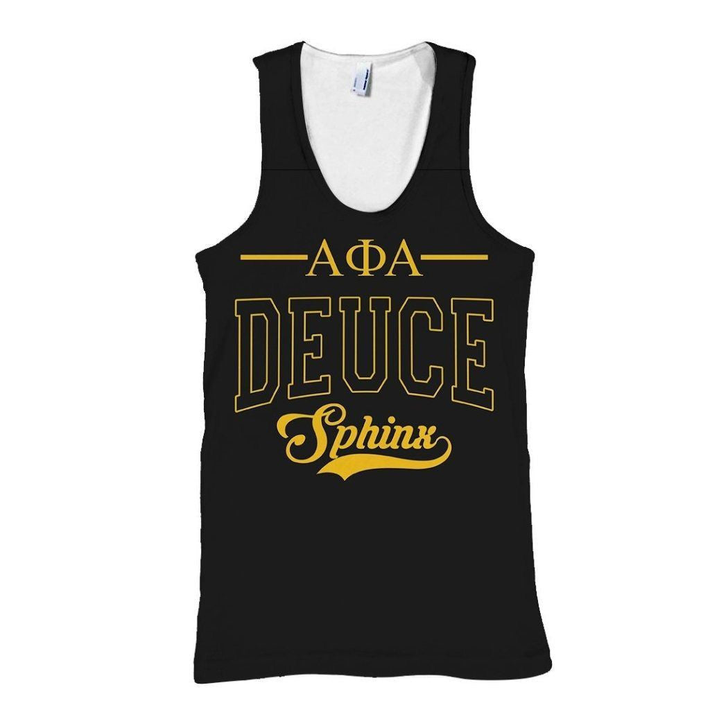 Wonderprint Tank Top  Alpha Phi Alpha Deuce Sphinx Tank Top