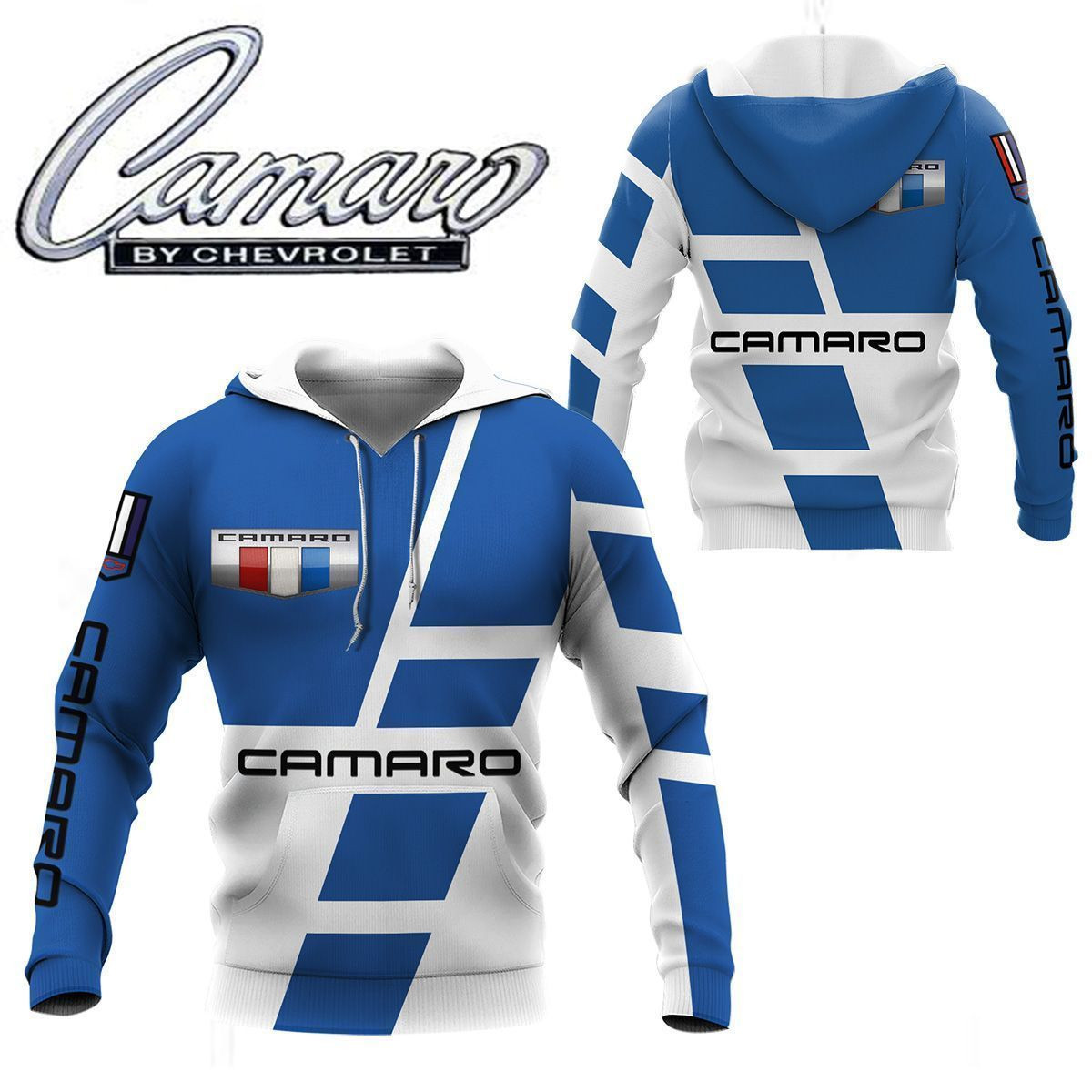 3D All Over Printed Chevrolet Camaro Shirts Ver 5 (Blue)