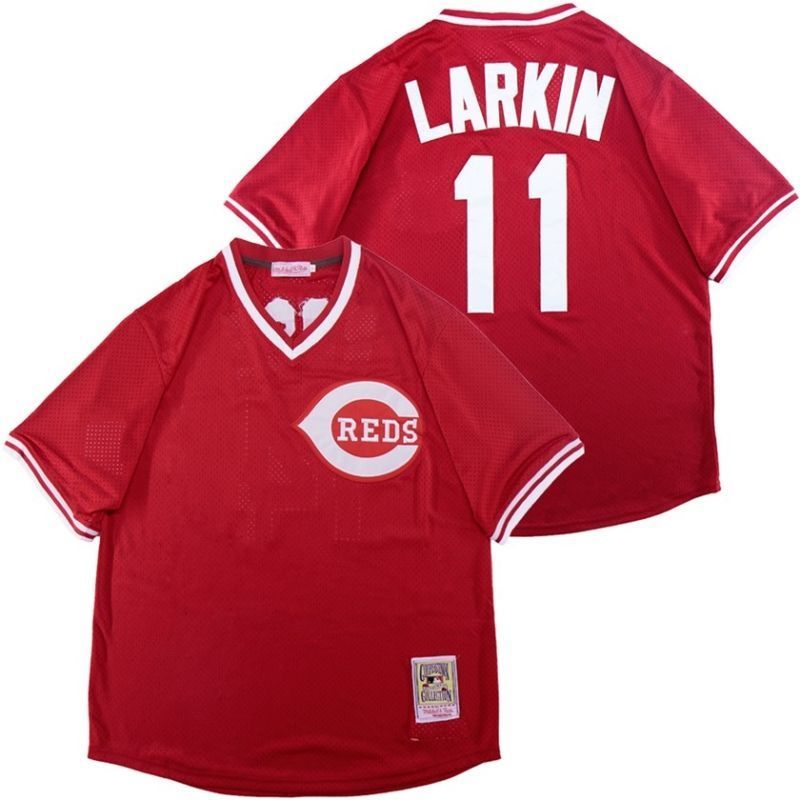 Cincinnati Reds Barry Larkin #11 2020 MLB Red Jersey