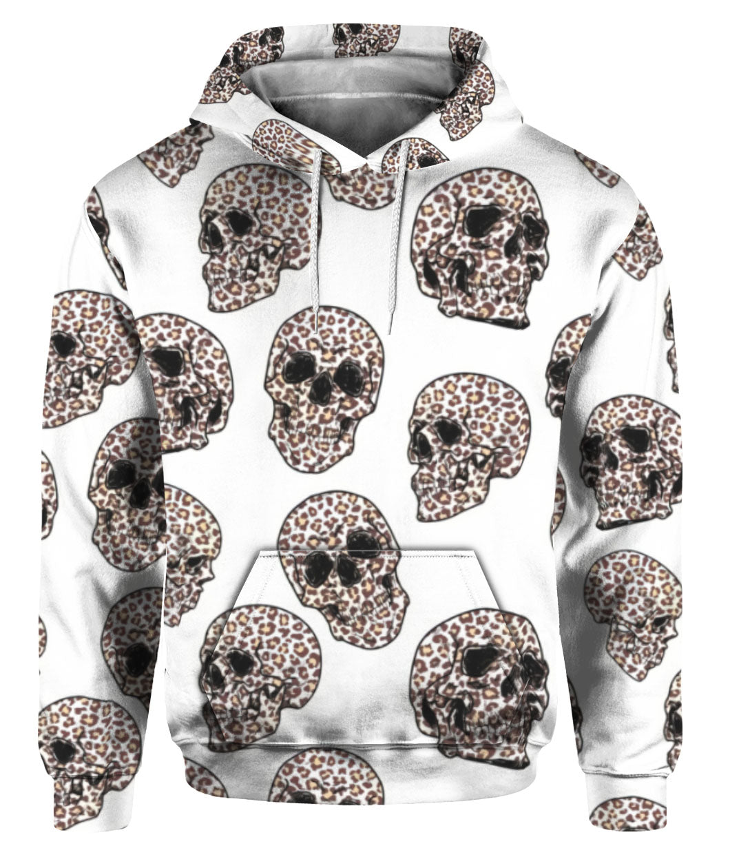 Skull Leopard Hoodie Full Printed