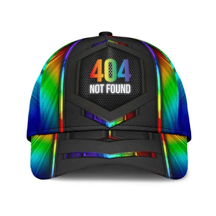 Pride Cap For Lgbtq, Lgbt Printing Baseball Cap Hat 404 Not Found, All Over Print 3D Gay Lesbian Cap