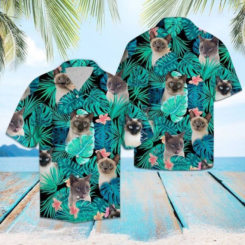 Tropical Siamese Hawaiian Shirt