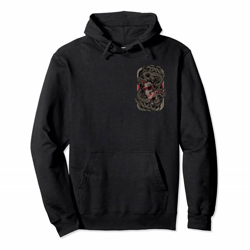 Edgy Aesthetic Gift Goth EGirl EBoy Teen Grunge Snake Medusa Pullover Hoodie, T-Shirt, Sweatshirt