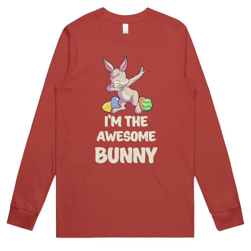 Awesome Bunny Matching Family Group Easter Party Long Sleeve T Shirts