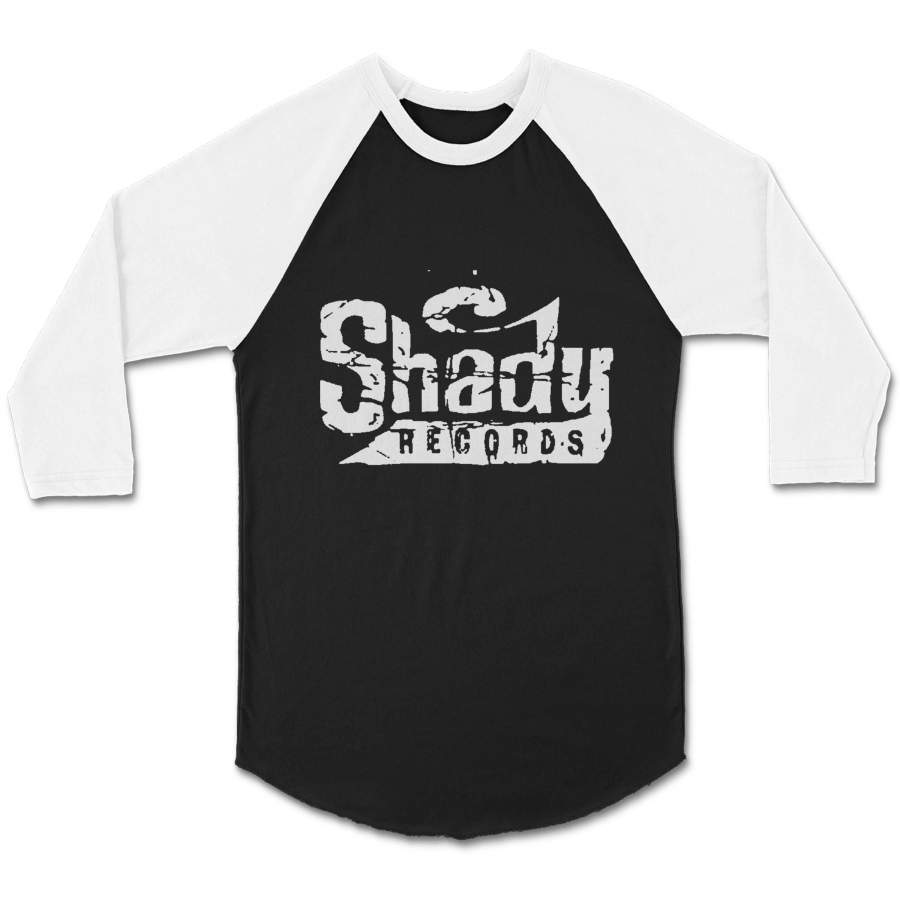 Shady Records Logo Classic Vintage Style Hip Hop Eminem CPY Unisex 3/4 Sleeve Baseball Tee T-Shirt