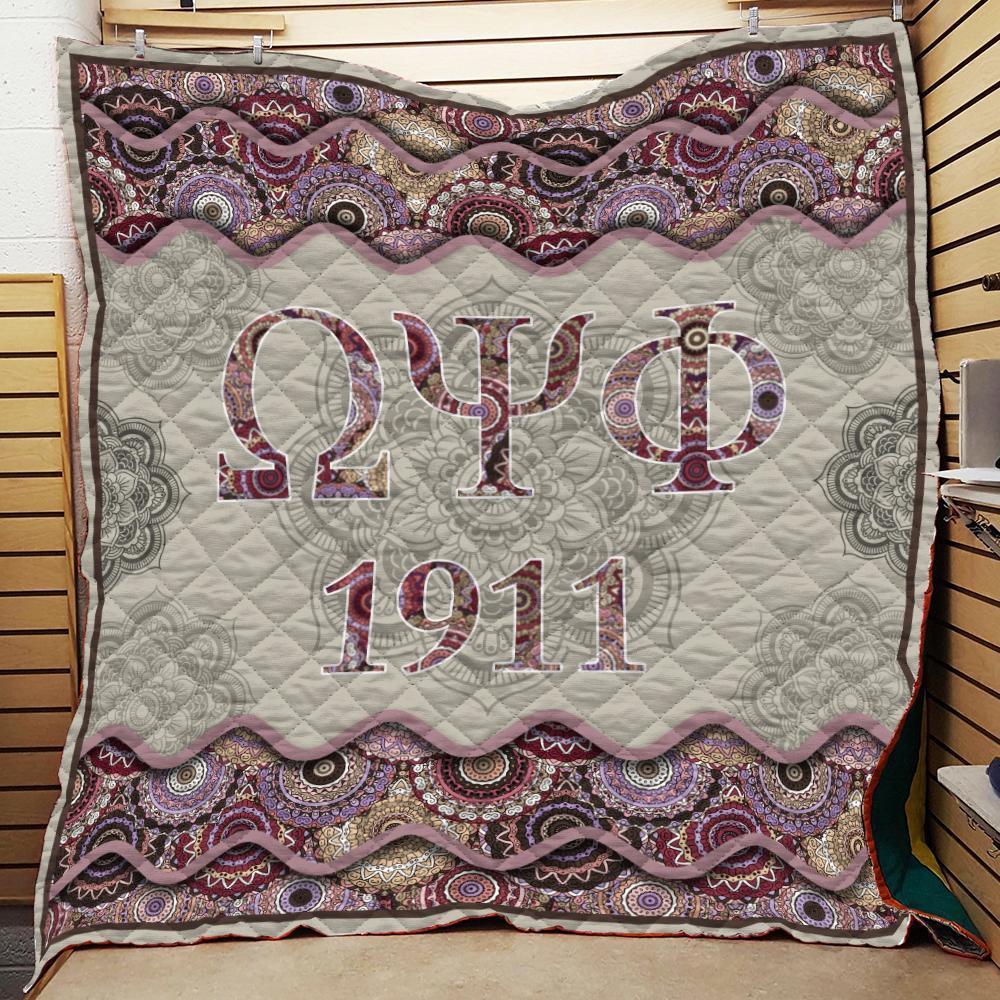 Omega Psi Phi 1911 Quilt  All Over Printed